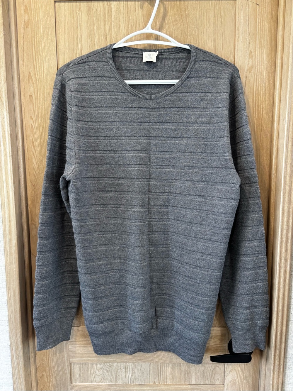 Sunspel England Merino Wool Ribbed Sweater Mens Size M